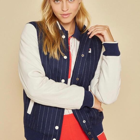 Women's Fila X Melton Wool Varsity Jacket-S - Picture 1 of 16